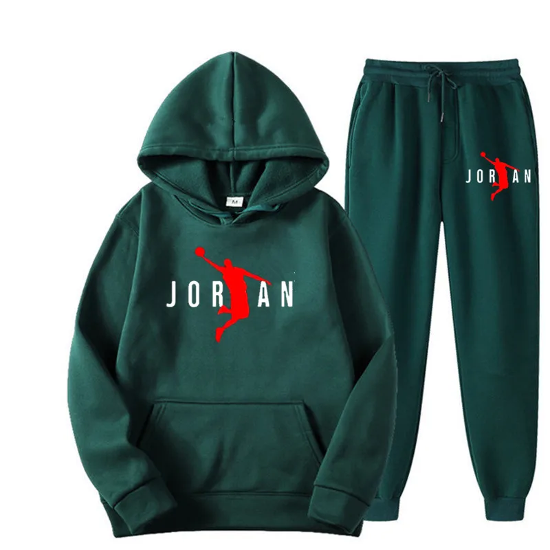 Jogger Sweatpants Men - Set di Felpe con Cappuccio e