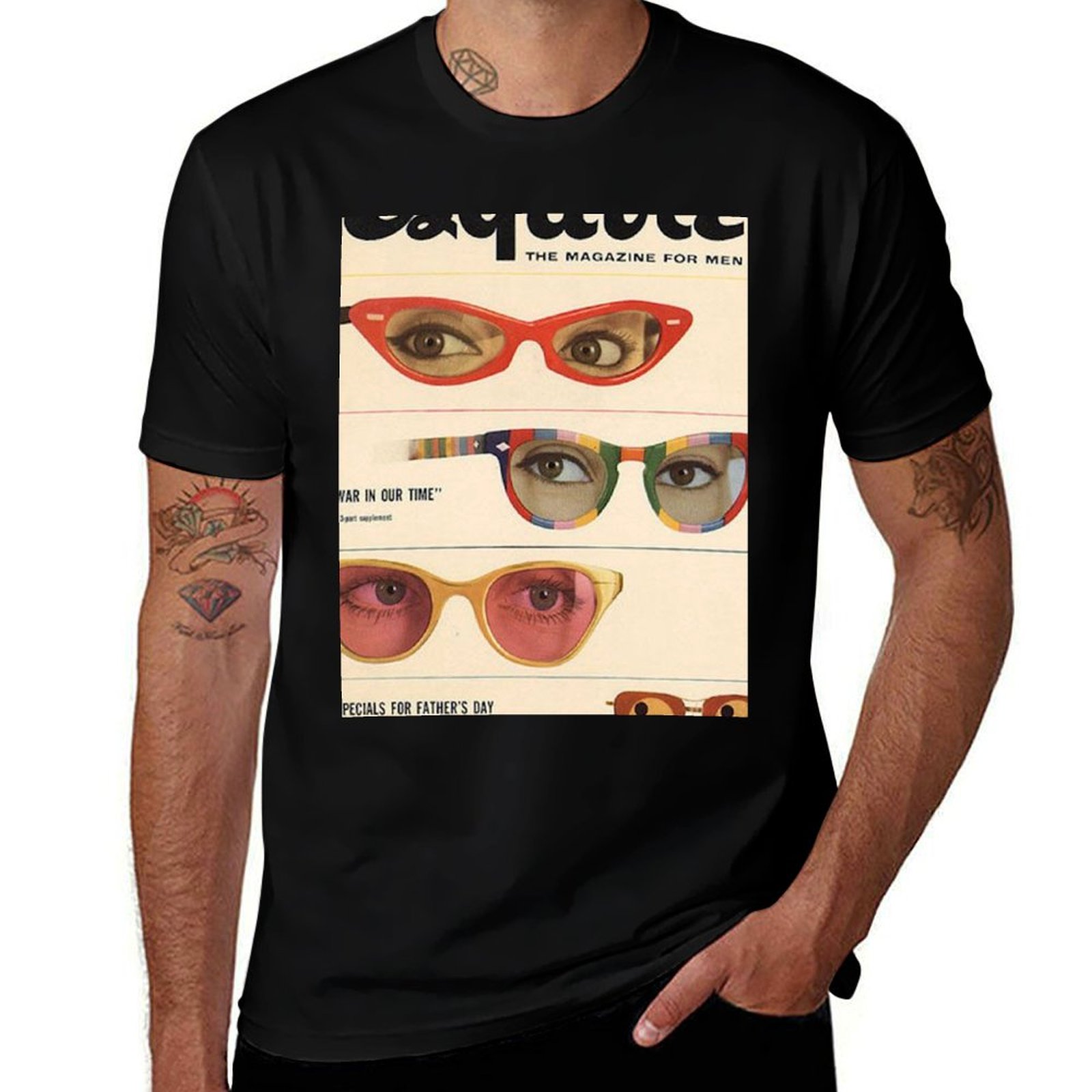 Men'S Fashion 1960S - T-shirt Esquire anni '60 con stampa