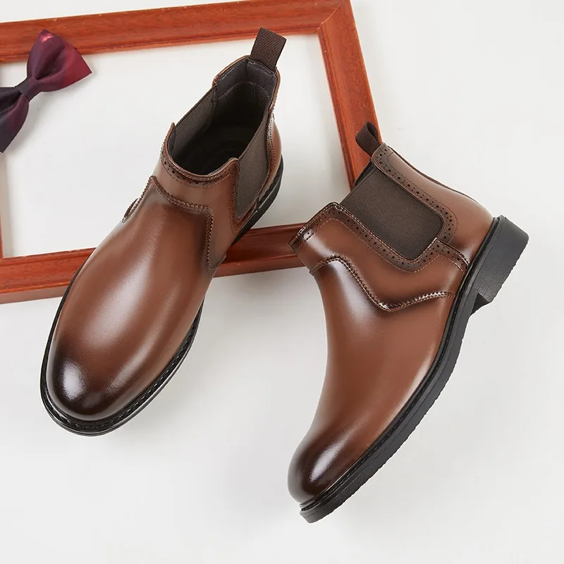 Mens Fashion Vintage - Stivali Oxford in pelle da uomo
