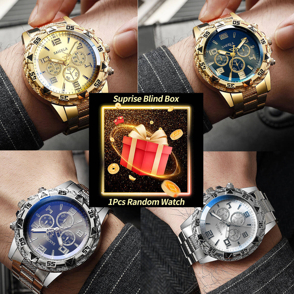 Mens Fashion Blog - 1PC Sorpresa Mistero Orologio Cieco Box-Uomini