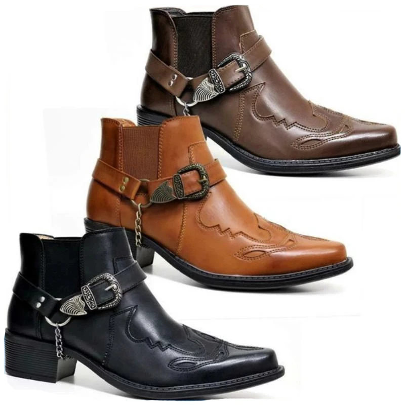 Mens Fashion Vintage - Stivali da Cowboy Vintage da Uomo