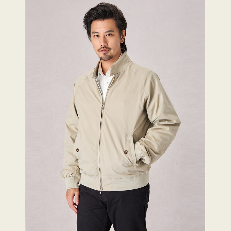 Harrington Jacket - Colletto alla coreana in tinta unita