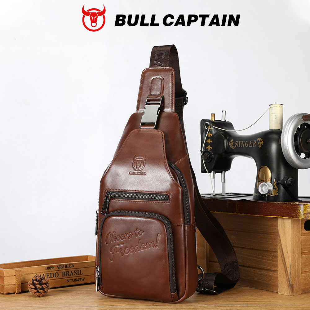 Mens Fashion Blog - Borsa a tracolla BULLCAPTAIN in vera