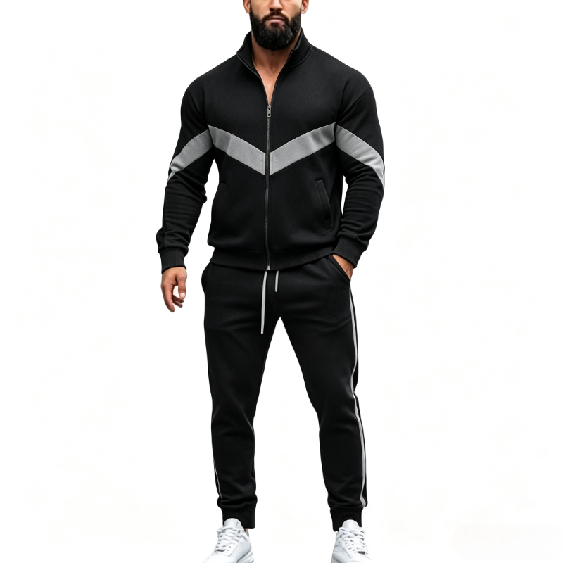 Jogger Sweatpants Men - Tuta Sportiva Autunnale Patchwork da Uomo,