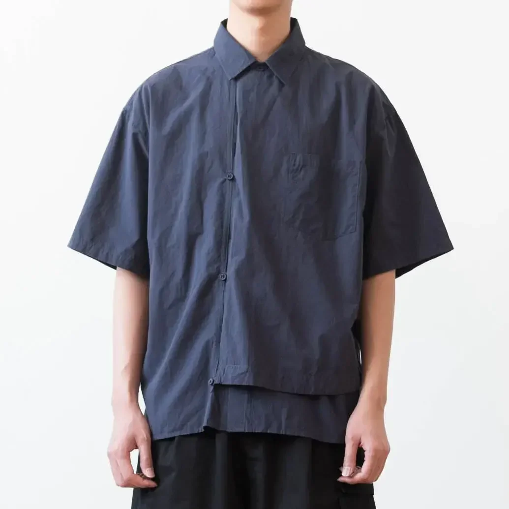 Men'S Fashion Online Stores - Camicia a maniche corte con abbottonatura