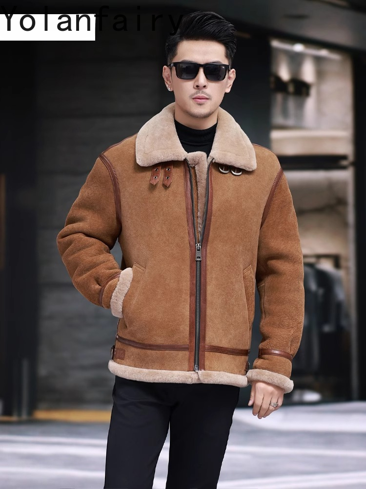 YOLANFAIRY Giacche in vera pel - Men'S Fashion Zipper Jacket recensione e prezzo