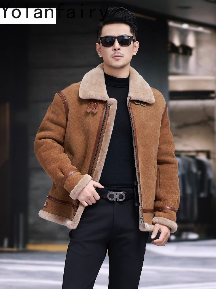 YOLANFAIRY Giacche in vera pel - Men'S Fashion Zipper Jacket recensione e prezzo