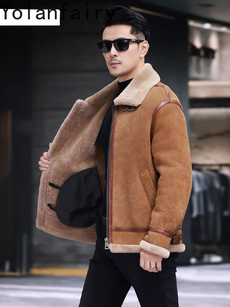 YOLANFAIRY Giacche in vera pel - Men'S Fashion Zipper Jacket recensione e prezzo