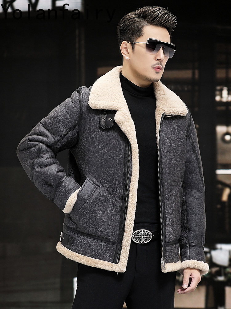 YOLANFAIRY Giacche in vera pel - Men'S Fashion Zipper Jacket recensione e prezzo