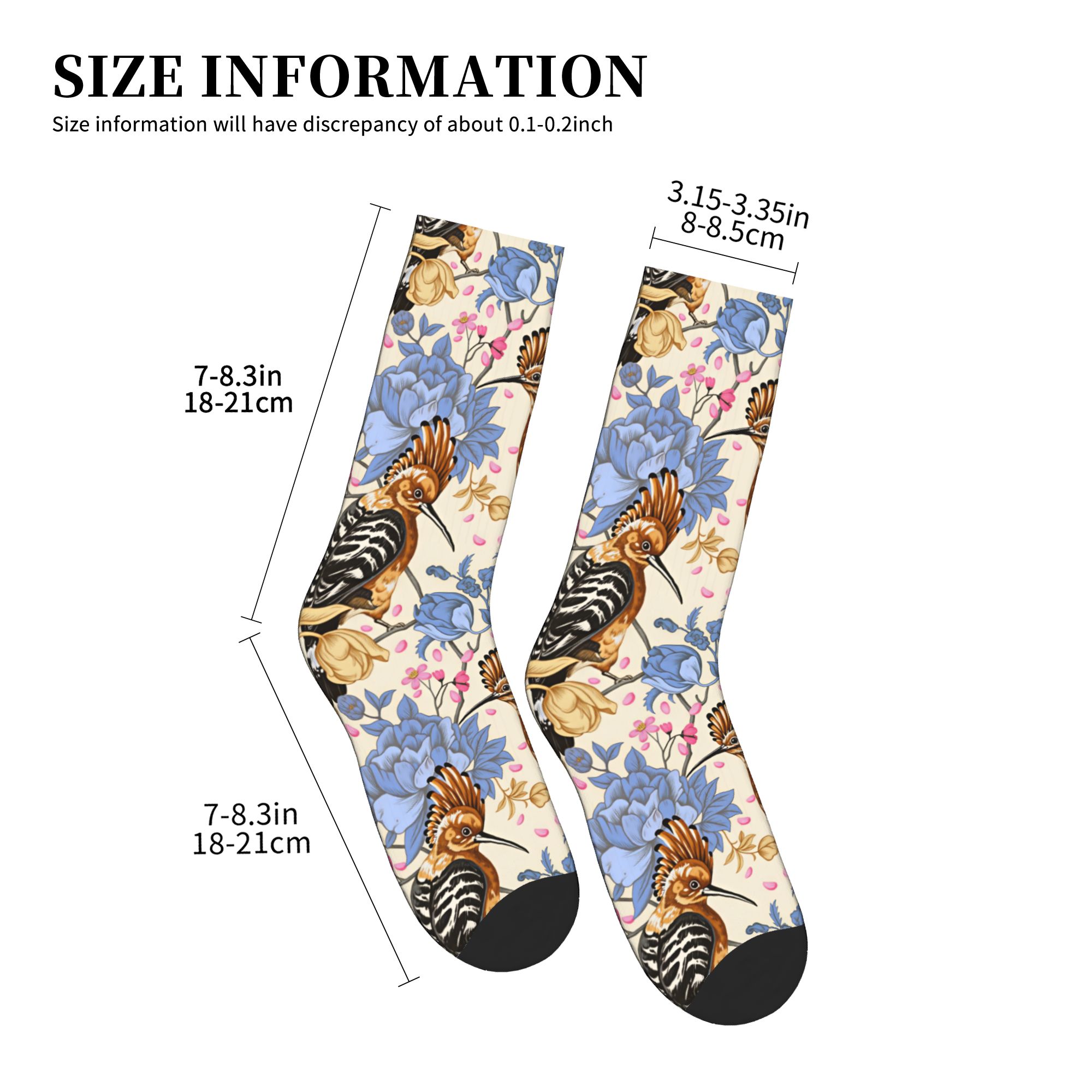 Calzini Hoopoe Bird Blue Peony - Mens Fashion Vintage recensione e prezzo